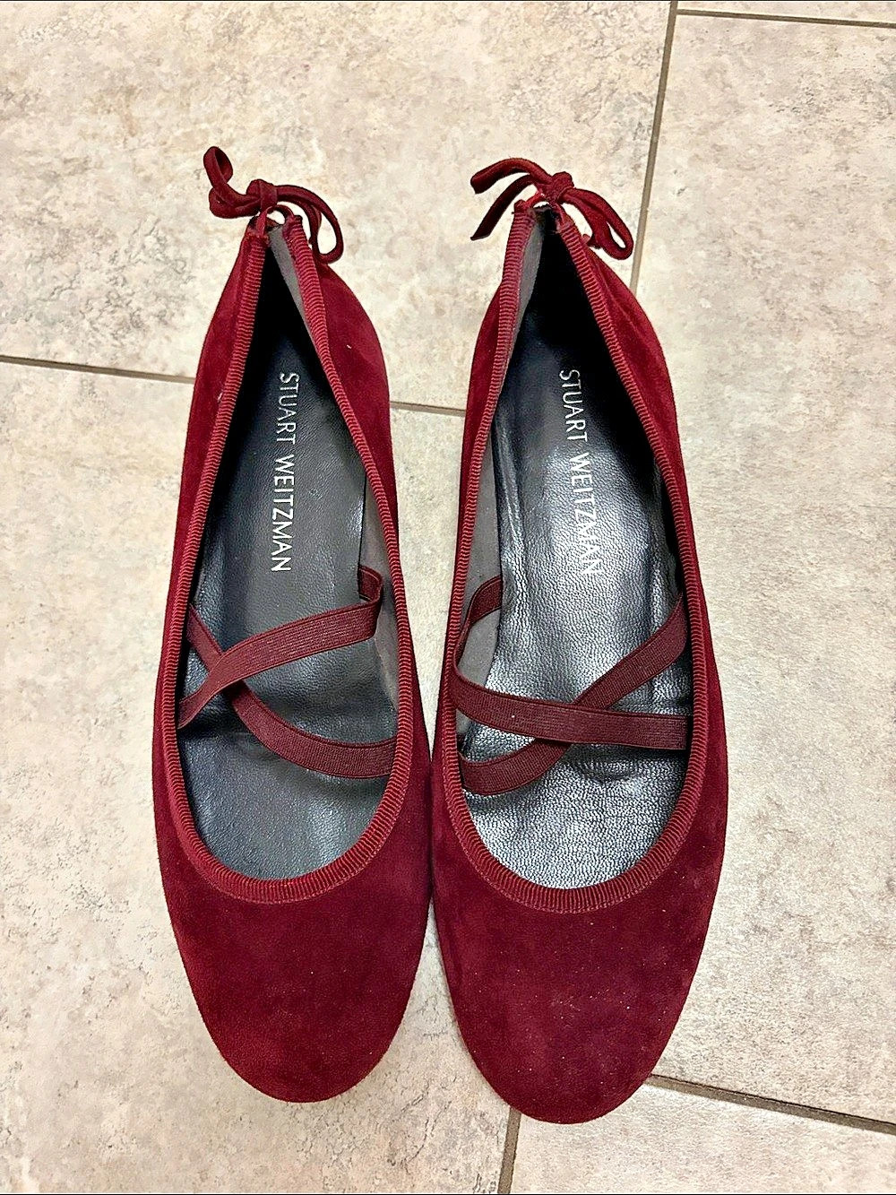 Stuart Weitzman Suede in Burgundy US 8